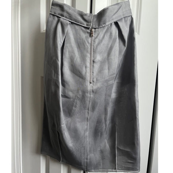 NWT | Dolce & Gabbana 100% Silk Gray Pencil Skirt | Sz IT 36 - Picture 2 of 5